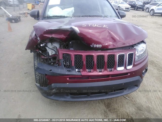 1C4NJCBA6GD633759 - 2016 JEEP COMPASS SPORT 红色 照片 6