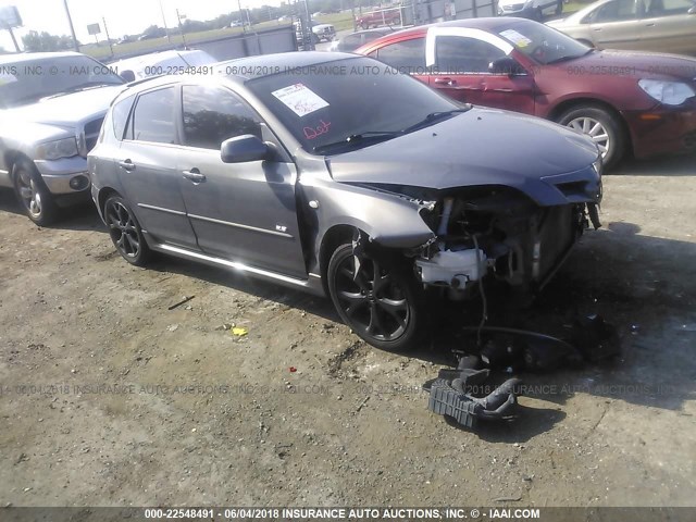 JM1BK343881102841 - 2008 MAZDA 3 HATCHBACK GRAY photo 1