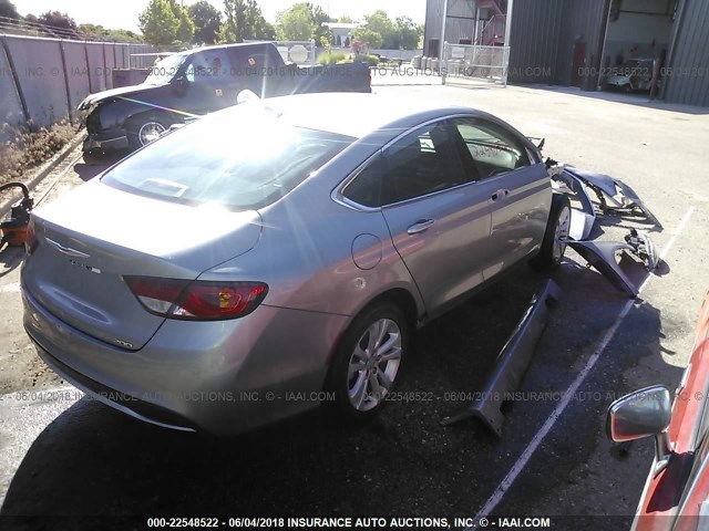 1C3CCCAB7FN642138 - 2015 CHRYSLER 200 LIMITED SILVER photo 4