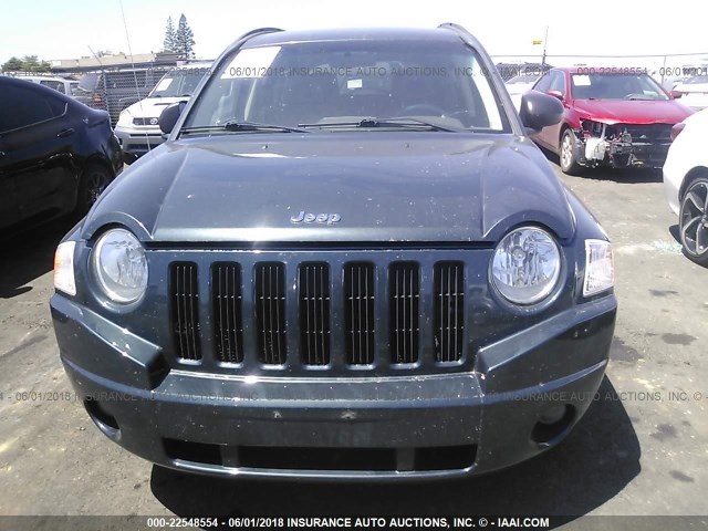 1J8FT47W97D146234 - 2007 JEEP COMPASS GRAY photo 6