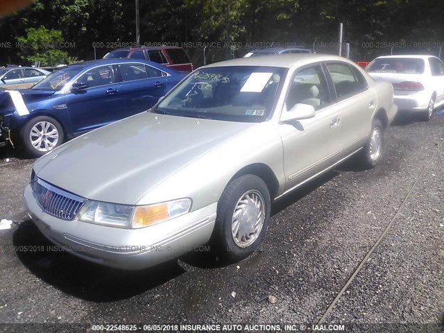 1LNLM97VXVY647369 - 1997 LINCOLN CONTINENTAL  GOLD photo 2