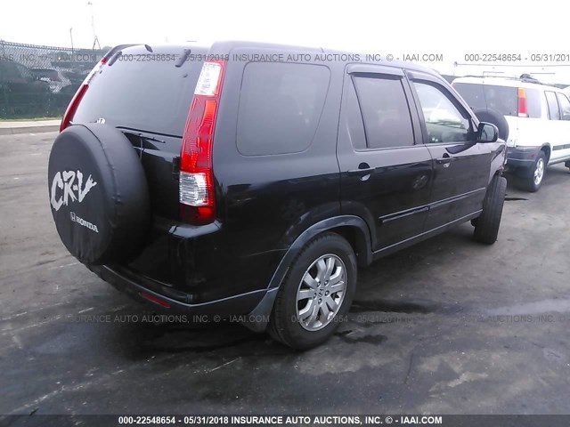 JHLRD78946C006756 - 2006 HONDA CR-V SE/EX BLACK photo 4