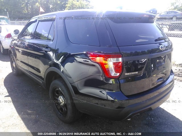 1FM5K8AR0HGC25769 - 2017 FORD EXPLORER POLICE INTERCEPTOR BLACK photo 3