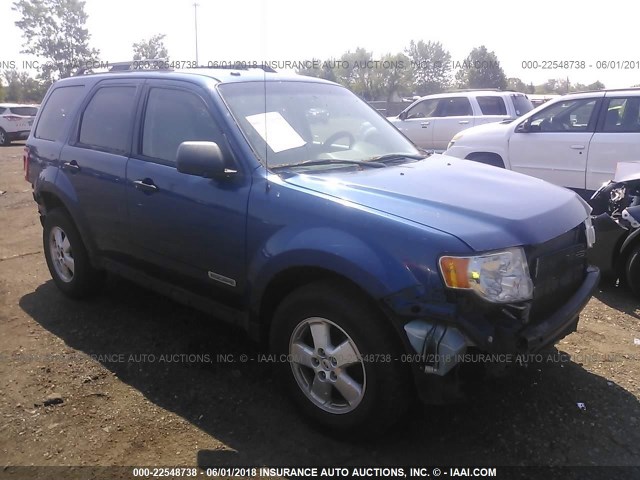 1FMCU03Z58KA59651 - 2008 FORD ESCAPE XLT BLUE photo 1