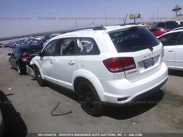 3C4PDCBG4JT275101 - 2018 DODGE JOURNEY SXT WHITE photo 3