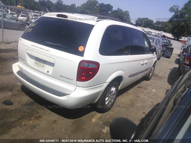 2D4GP44323R294617 - 2003 DODGE GRAND CARAVAN SPORT WHITE photo 4