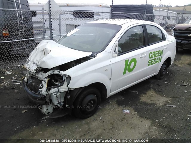KL1TD56688B273902 - 2008 CHEVROLET AVEO LS WHITE photo 2