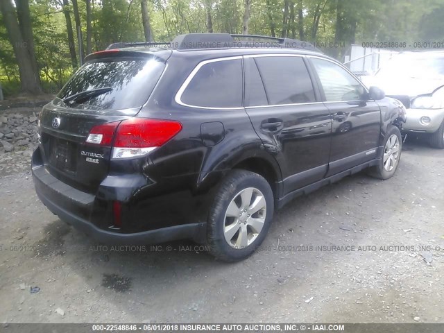 4S4BRBHC4A3356245 - 2010 SUBARU OUTBACK 2.5I PREMIUM BLACK photo 4