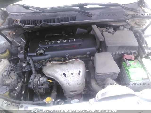4T1BE46K48U767652 - 2008 TOYOTA CAMRY CE/LE/XLE/SE GREEN photo 10