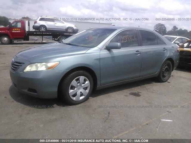 4T1BE46K48U767652 - 2008 TOYOTA CAMRY CE/LE/XLE/SE GREEN photo 2