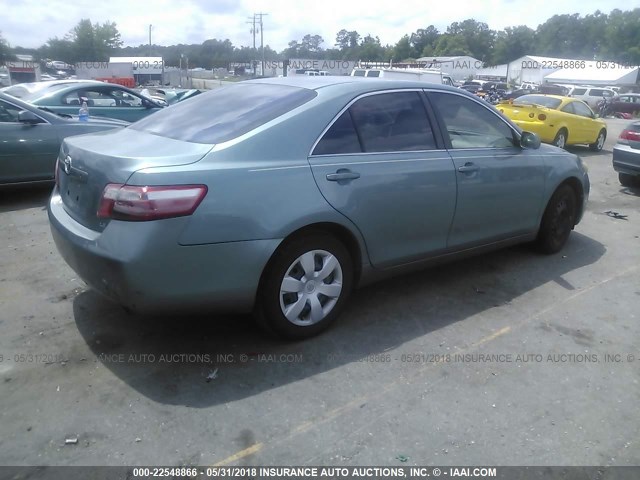 4T1BE46K48U767652 - 2008 TOYOTA CAMRY CE/LE/XLE/SE GREEN photo 4