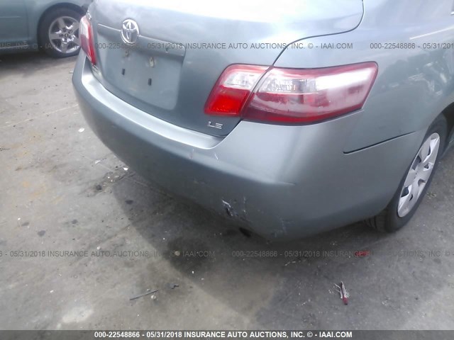4T1BE46K48U767652 - 2008 TOYOTA CAMRY CE/LE/XLE/SE GREEN photo 6
