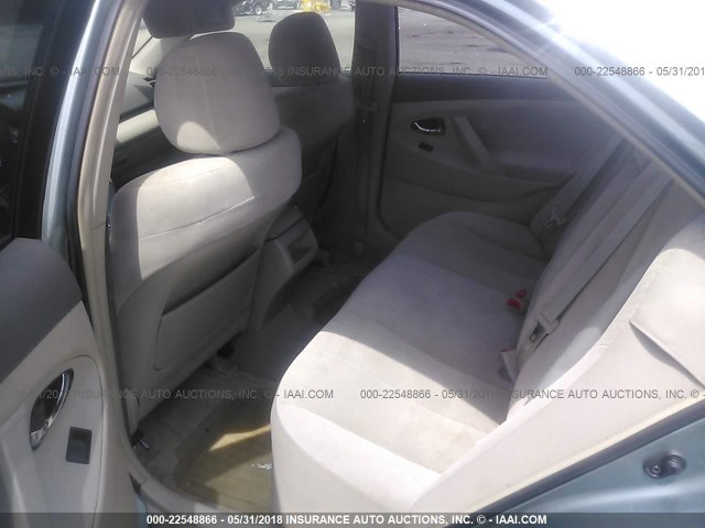 4T1BE46K48U767652 - 2008 TOYOTA CAMRY CE/LE/XLE/SE GREEN photo 8