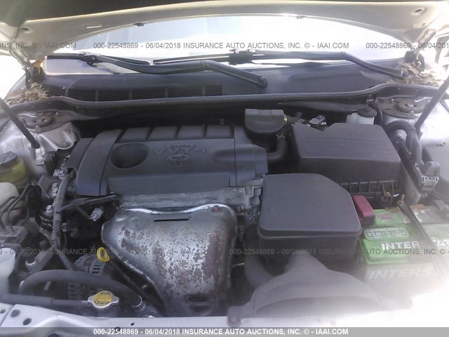 4T1BF3EK1AU085049 - 2010 TOYOTA CAMRY SE/LE/XLE 银色 照片 10