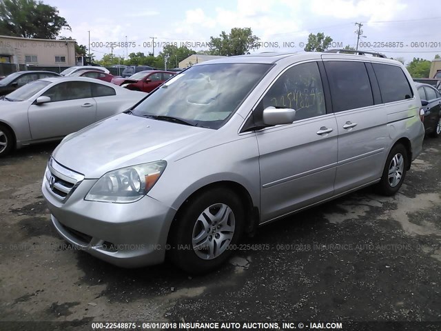 5FNRL38706B454616 - 2006 HONDA ODYSSEY EXL SILVER photo 2