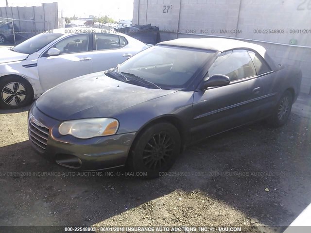 1C3EL55R65N595923 - 2005 CHRYSLER SEBRING TOURING GRAY photo 2