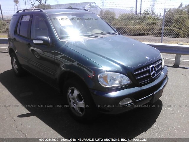 4JGAB57E63A420868 - 2003 MERCEDES-BENZ ML 350 GREEN photo 1