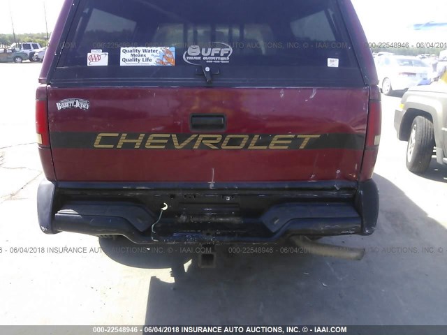 1GCDT19Z9R8137596 - 1994 CHEVROLET S TRUCK S10 RED photo 6