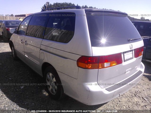 5FNRL18763B092842 - 2003 HONDA ODYSSEY EXL SILVER photo 3