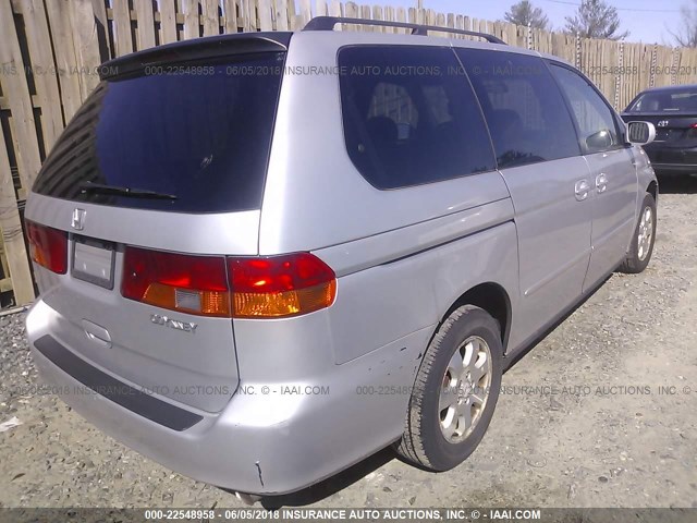 5FNRL18763B092842 - 2003 HONDA ODYSSEY EXL SILVER photo 4