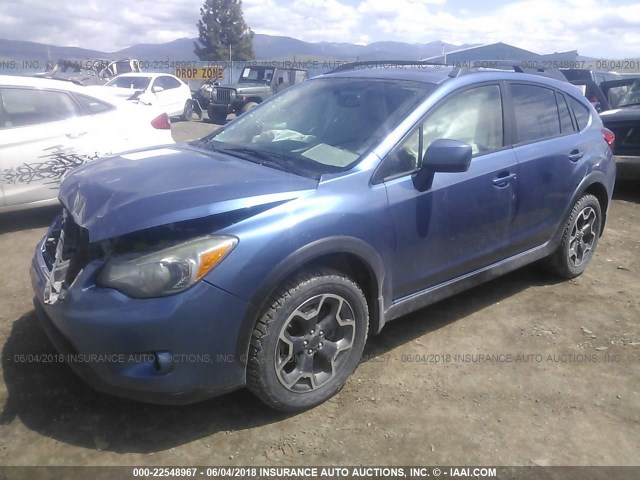 JF2GPAKC8E8213554 - 2014 SUBARU XV CROSSTREK 2.0 LIMITED BLUE photo 2