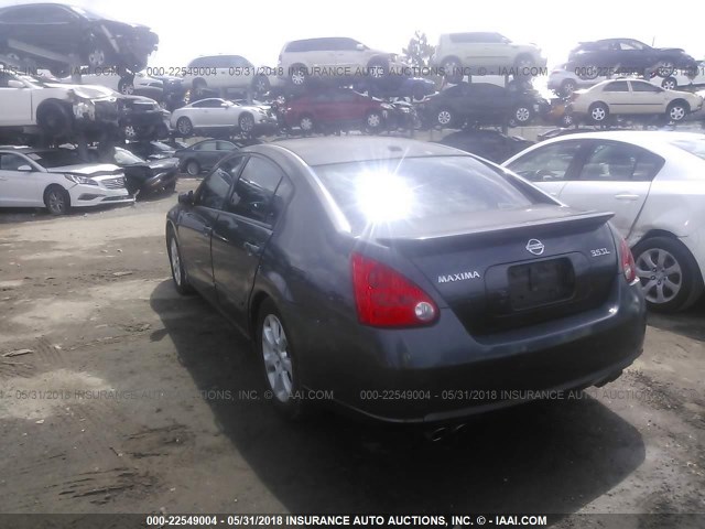 1N4BA41E28C821303 - 2008 NISSAN MAXIMA SE/SL GRAY photo 3