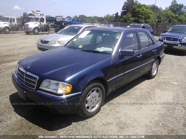 WDBHA22E7SF187837 - 1995 MERCEDES-BENZ C 220 BLUE photo 2