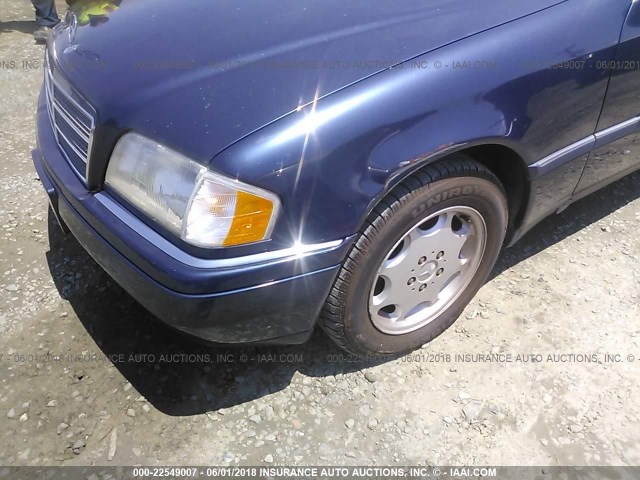 WDBHA22E7SF187837 - 1995 MERCEDES-BENZ C 220 BLUE photo 6