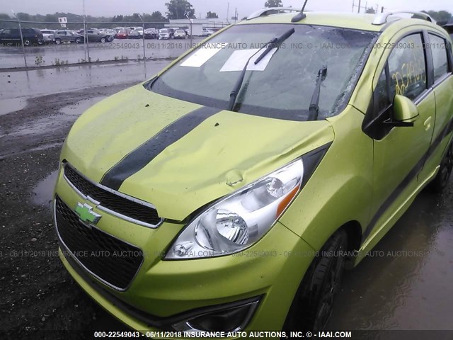 KL8CF6S93DC519809 - 2013 CHEVROLET SPARK 2LT GREEN photo 6