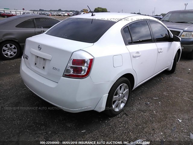 3N1AB61E87L625323 - 2007 NISSAN SENTRA 2.0/2.0S/2.0SL WHITE photo 4