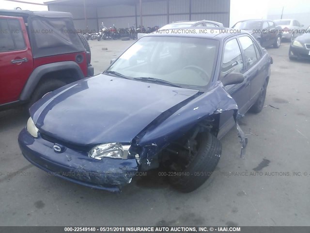 1Y1SK5484WZ428010 - 1998 CHEVROLET GEO PRIZM LSI BLUE photo 2