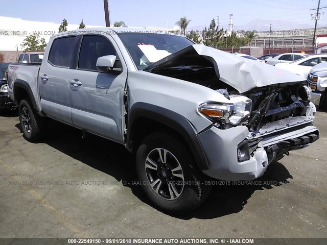 3TMCZ5AN6JM134472 - 2018 TOYOTA TACOMA DBL CAB/SR/TRDSPT/OR/PRO SILVER photo 1