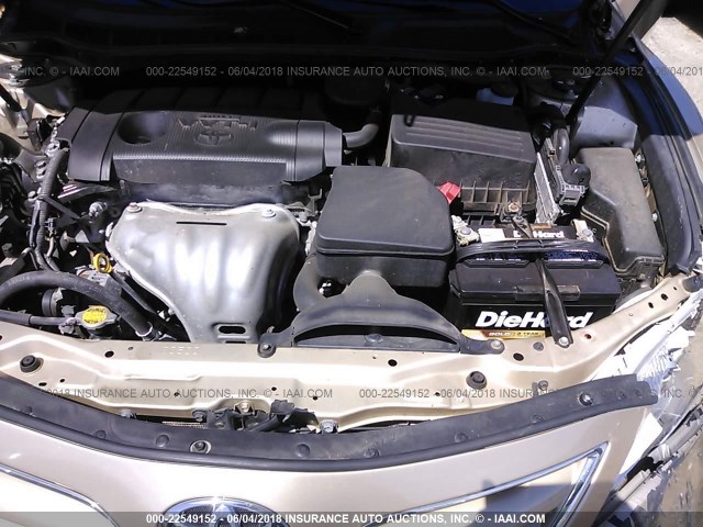 4T4BF3EK3BR092463 - 2011 TOYOTA CAMRY SE/LE/XLE GOLD photo 10
