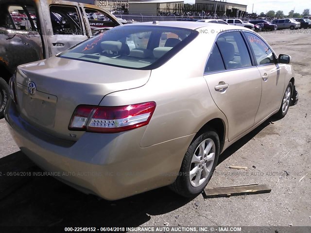 4T4BF3EK3BR092463 - 2011 TOYOTA CAMRY SE/LE/XLE GOLD photo 4
