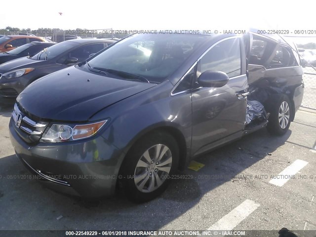 5FNRL5H69GB167408 - 2016 HONDA ODYSSEY EXL GRAY photo 2