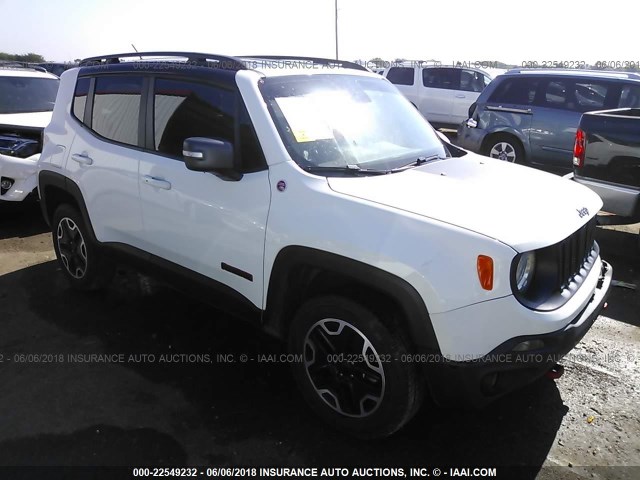 ZACCJBCT5GPD85829 - 2016 JEEP RENEGADE TRAILHAWK WHITE photo 1