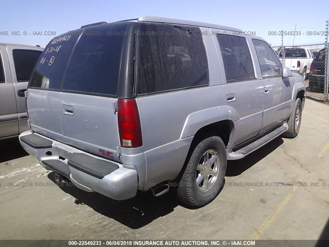 1GKEK13R1YR141719 - 2000 GMC YUKON DENALI SILVER photo 4