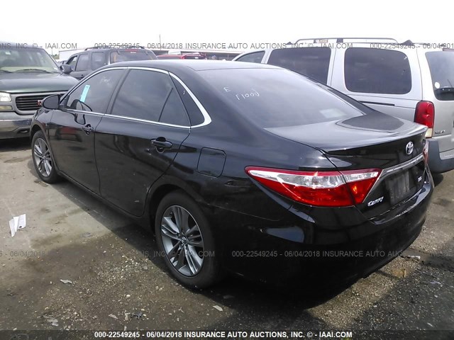 4T1BF1FK7GU184776 - 2016 TOYOTA CAMRY LE/XLE/SE/XSE BLACK photo 3