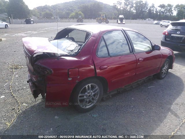 1G1JH52F337299564 - 2003 CHEVROLET CAVALIER LS SPORT RED photo 4