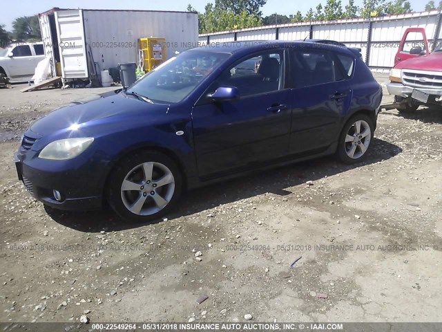 JM1BK343041203821 - 2004 MAZDA 3 HATCHBACK BLUE photo 2