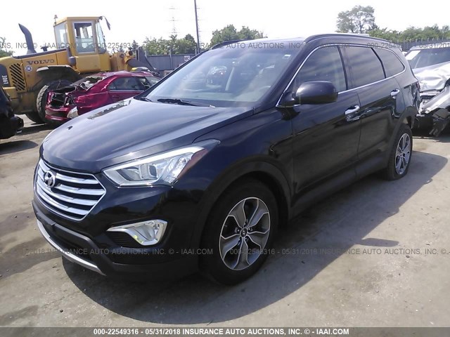 KM8SMDHF3GU136022 - 2016 HYUNDAI SANTA FE SE BLACK photo 2