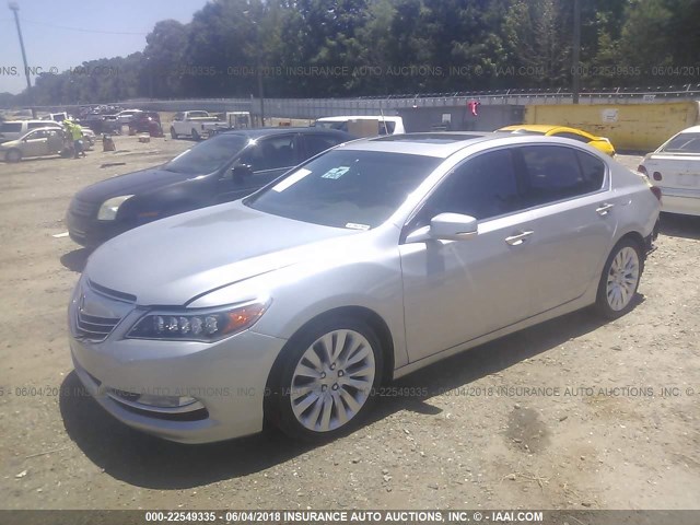 JH4KC1F53EC007733 - 2014 ACURA RLX TECH SILVER photo 2