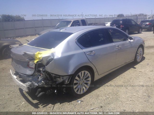 JH4KC1F53EC007733 - 2014 ACURA RLX TECH SILVER photo 4