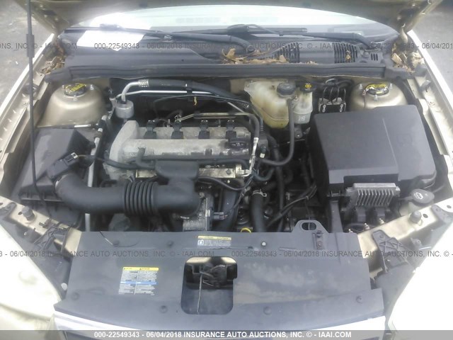 1G1ZS58F87F166922 - 2007 CHEVROLET MALIBU LS Qızıl foto 10