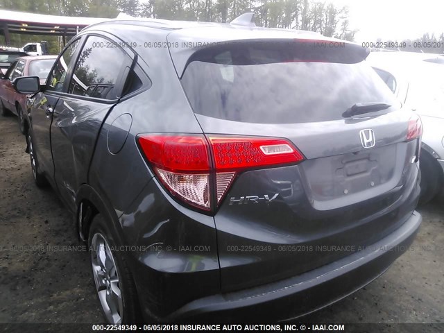 3CZRU6H74GM769988 - 2016 HONDA HR-V EXL SILVER photo 3