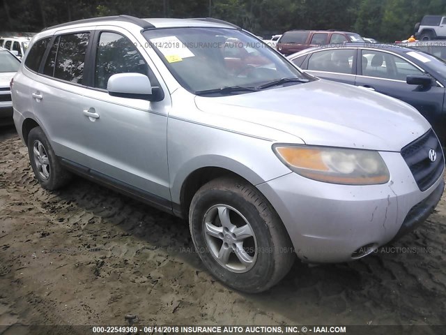 5NMSG73D68H170449 - 2008 HYUNDAI SANTA FE GLS SILVER photo 1