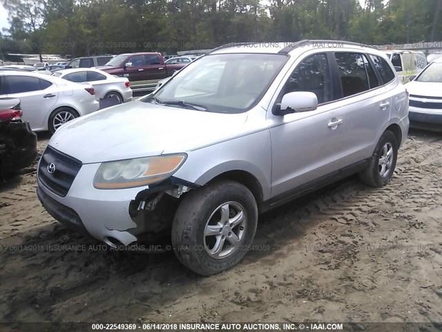 5NMSG73D68H170449 - 2008 HYUNDAI SANTA FE GLS SILVER photo 2