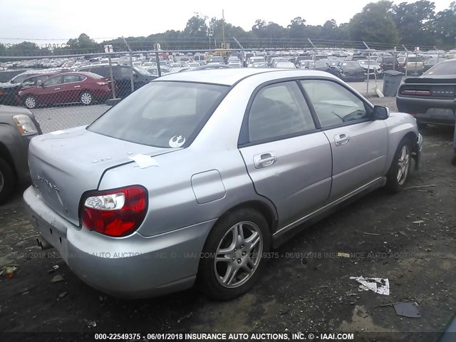 JF1GD29684H522149 - 2004 SUBARU IMPREZA WRX SILVER photo 4