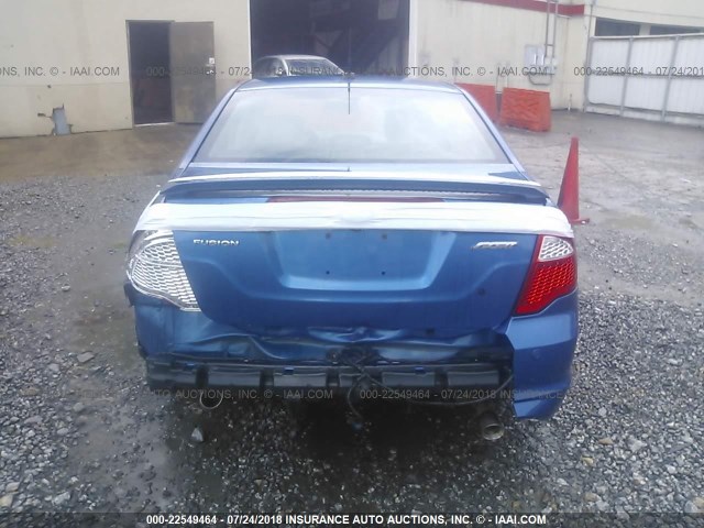 3FAHP0KC4BR131740 - 2011 FORD FUSION SPORT BLUE photo 6