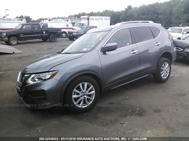 KNMAT2MV8HP584759 - 2017 NISSAN ROGUE S/SV GRAY photo 2